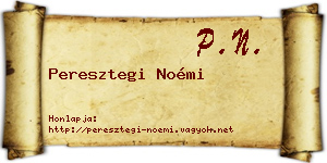 Peresztegi Noémi névjegykártya