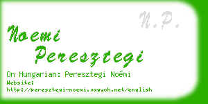 noemi peresztegi business card